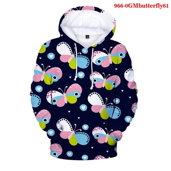

men's hoodies & sweatshirts butterfly 3d printed fashion women mens hoodie harajuku hooded streetwear pullover autumn thin casual jac, Black