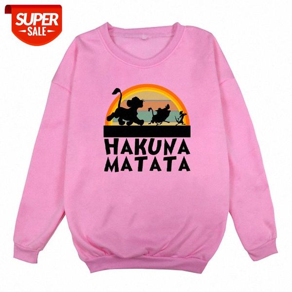 

foreign trade sweater animation lion printing round neck loose plus velvet can #vv6p, Black