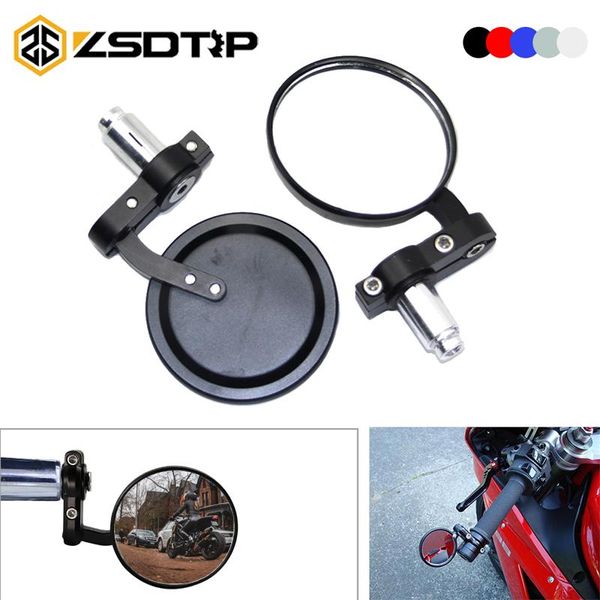 

motorcycle mirrors zsdtrp 18mm rearview mirror round handlebar bar end rear view bike motorbike side