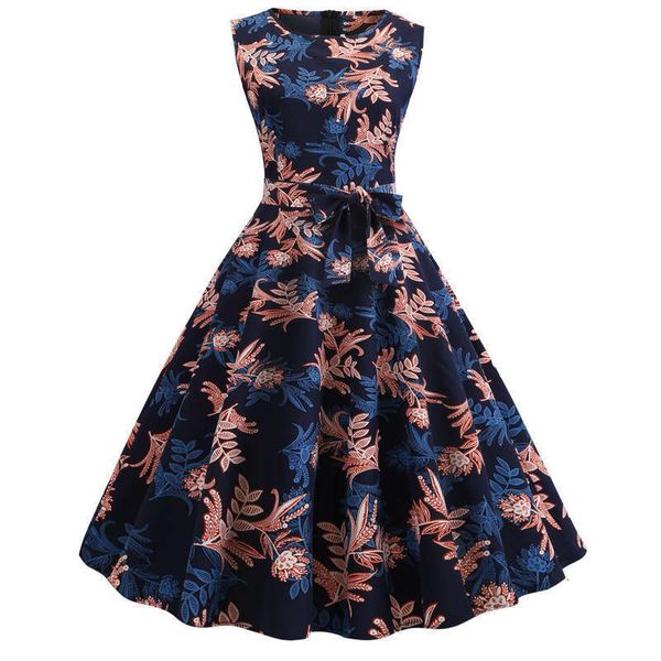 

dresses slim casual hepburn's print dress a2, Black;gray