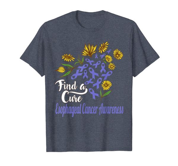 

esophageal cancer sunflower find a cure shirt, White;black