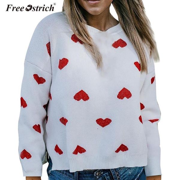 

women's sweaters ostrich women 2021 harajuku kawaii cute sweet vintage printed oversize knit pullover n30, White;black