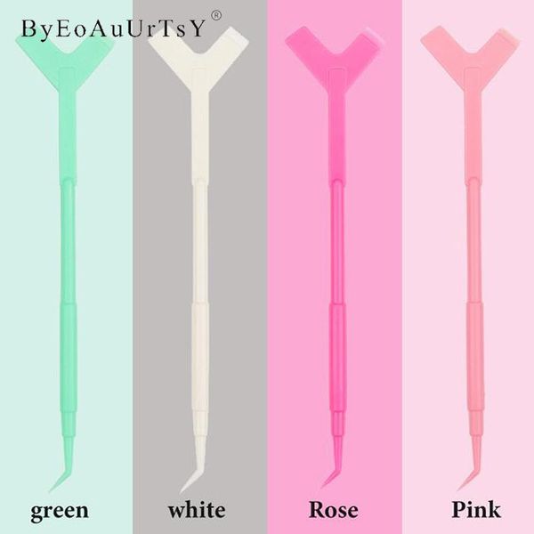 

makeup brushes 10pcs fake eyelash perming stick tool glue spoon lashes brush mini y shape comb lash lifting curler applicator tools