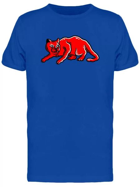 

red cat tattoo men's tee -image by shutterstock, White;black