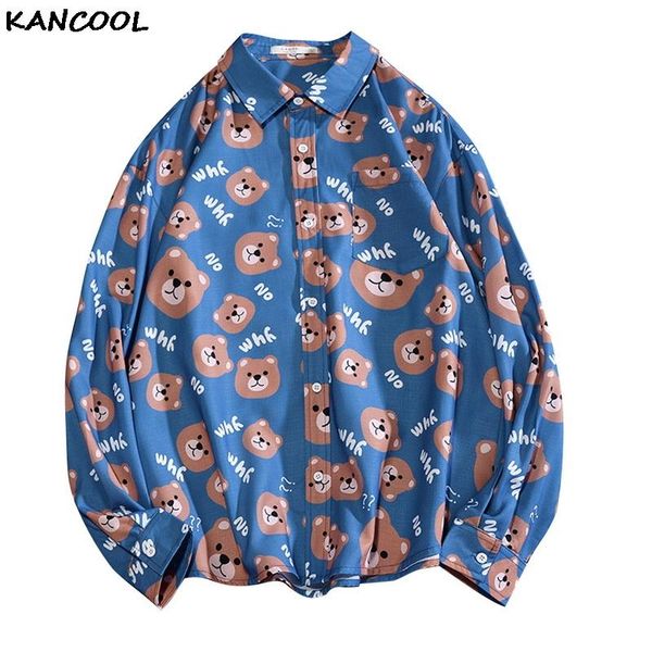 

men hawaiian shirt print streetwear long sleeve lapel blouse breathable chic summer vacation casual camisa men's shirts, White;black