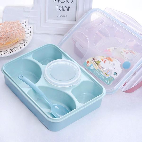 

dinnerware sets environmental protection plastic lunch box microwave oven insulation fresh sealed spoon