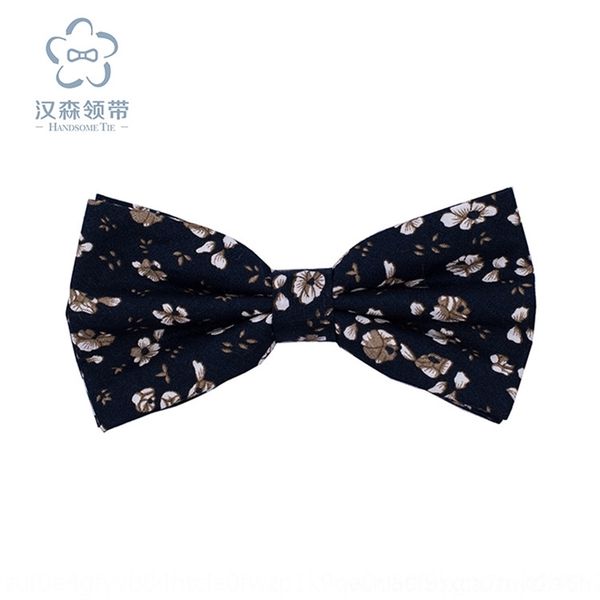 

Q3NS korean straight wo korean cotton printed men's cotton printed men's straight casual suit floral small bow ties bow tie, Black;gray