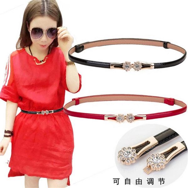 

belts multi style women's fashion skirt pants decorative thin belt, Black;brown