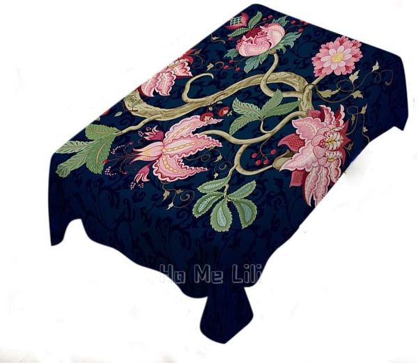 

table cloth printed tablecloth with vintage decorative style plant tree branches and leaves rectangular polyester