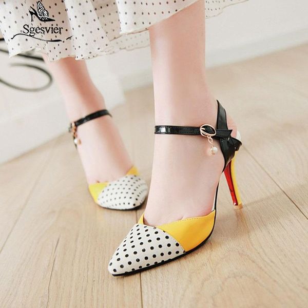 

sgesvier 2021 summer shoes woman buckle sandals women super high heels mixed colors prom wedding plus size, Black