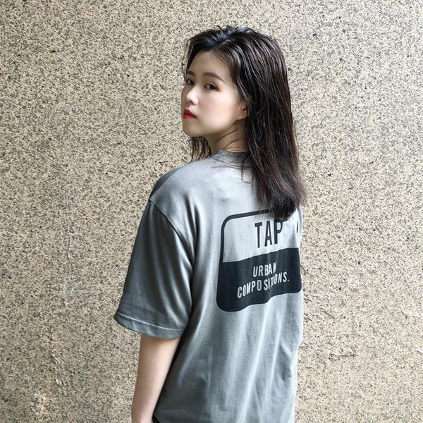 

men's t-shirts wtaps couple yu wenle same offset printing short-sleeved male nishiyama toru cotton round neck t-shirt, White;black