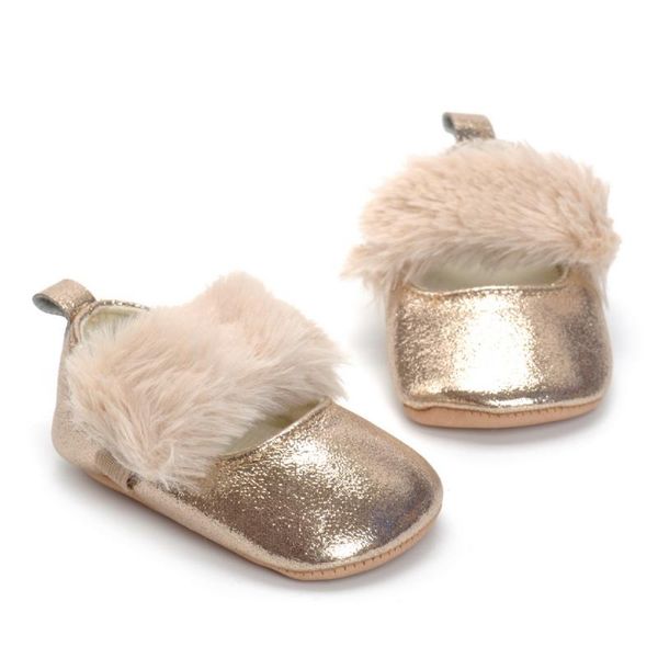

first walkers spring autumn baby girl pu casual shoes gold elastic band cute walking prewalkers