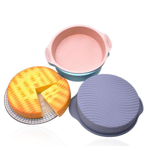 

baking moulds silicone cake molds round mould diy easy release toast plate high temperature resistance bread pan mold
