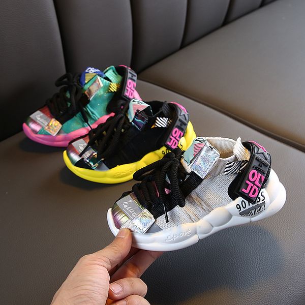 

girls sports shoes 2021 spring and autumn new childrens coconut shoes breathable boys shoes in the big childrens casual, Black;red
