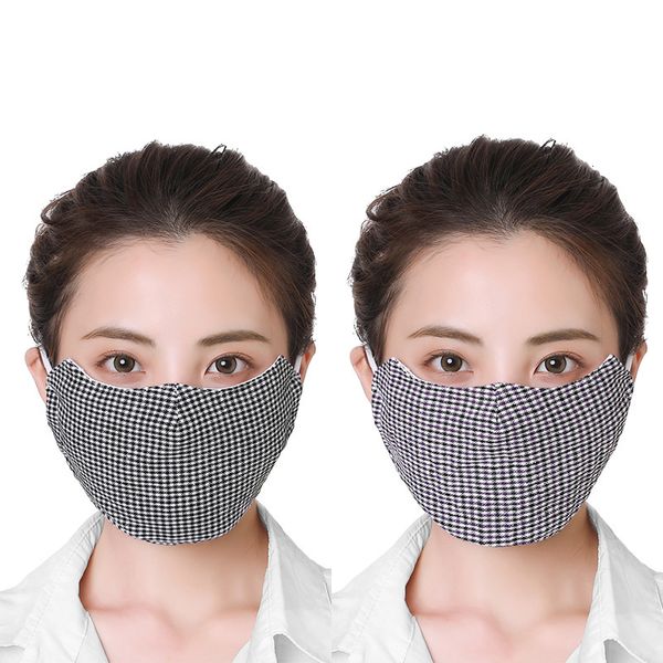 

printing adjustable cloth plaid cotton general riding sunscreen stereo mask