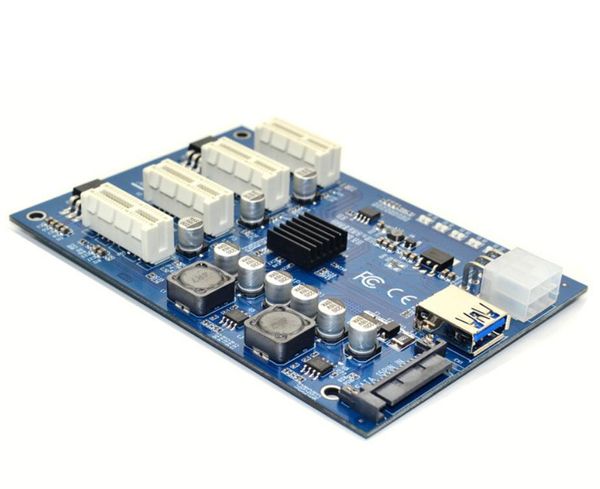 Cartões de interface de computador, controladores 1 a 4 PCI-E 1X M2 para Dig Bitcoin Mining Placas Conversor ASM1184E 5000 MB / S Linux Mac Windows