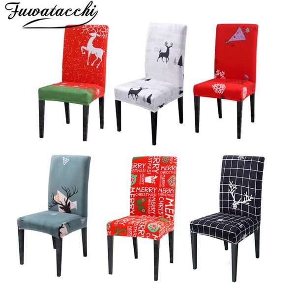 

chair covers fuwatacchi nordic dining room cover washable stretch deer po polyester seat home banquet party decoration 2021