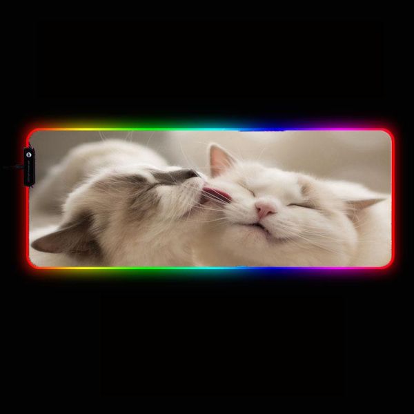 

mouse pads & wrist rests mrgbes cute kiss rgb pad big computer gaming mousepad anti-slip natural with locking edge mat drop