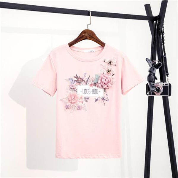 

fashion designer runway womens shirt summer short sleeve flower embroidery shirts casual female, White