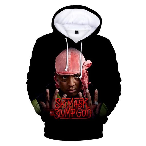 

men's hoodies & sweatshirts children's ski mask the slump god hoodie sweatshirt men/women 3d clothes rapper boys/girls streetwear, Black