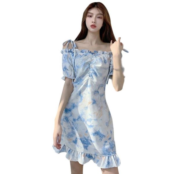 

casual dresses daxin putting dress female high waist summer seedlings long paragraph shoulder word crash vestidos femme vestido de mujer, Black;gray