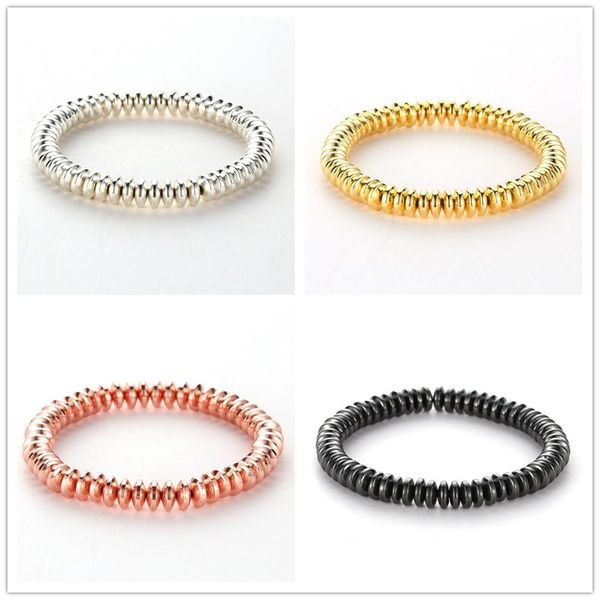 

silver gold colors 8mm hematite septa beads bracelets for women men friend jewelry, Black