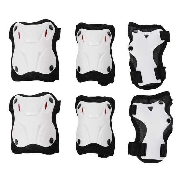 

6pcs sports protective gear with wrist guards knee pads adjustable strap tool for kids 4-10years elbow &, Black;gray