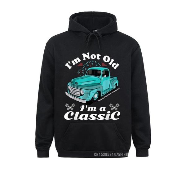 

men's hoodies & sweatshirts i'm not old a classic vintage car truck birthday harajuku cosie for women graphic hoods, Black