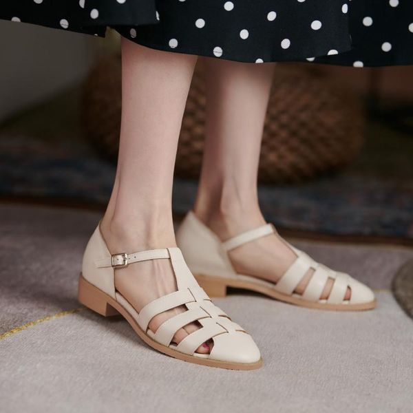 

sandals female sandal 2021 summer sale of women's shoes buckle breathable espadrilles platform girls comfort beige strap open flat c, Black
