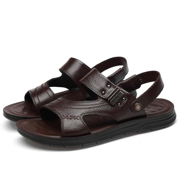 

sandals para ete men rubber sandalle da sandale vietnam man slide herren sandalias genuino summer cuir sandel sandalia sandals-men v de, Black