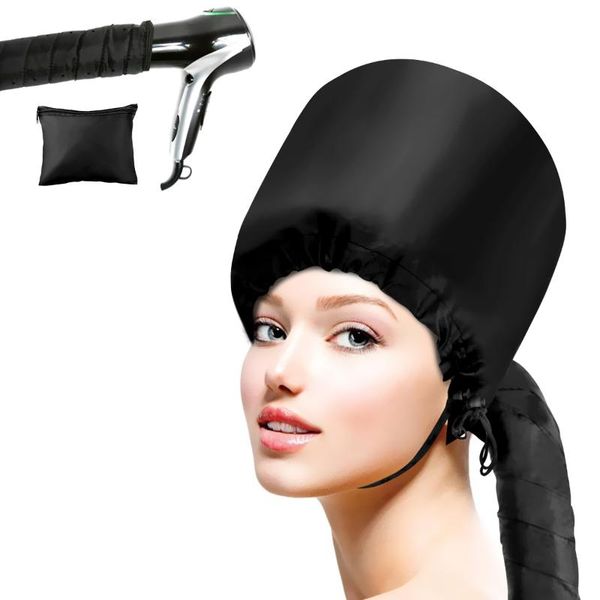 

shower caps bonnet hood hair dryer adjustable hooded hand held with stretchable grip & extended hose length