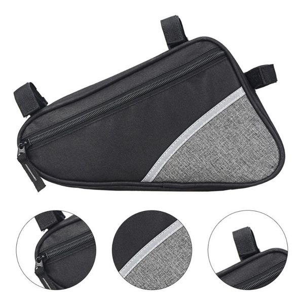 

car & truck racks bike waterproof frame bag mountain front triangle storage (grey)