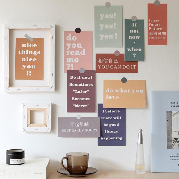 

sheets inspirational words ins wall decorative card greeting postcard birthday gift stationery school supplies cards