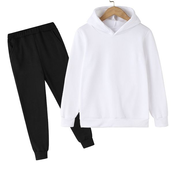 

solid color sweater suit children's pullover sweater, Black;white
