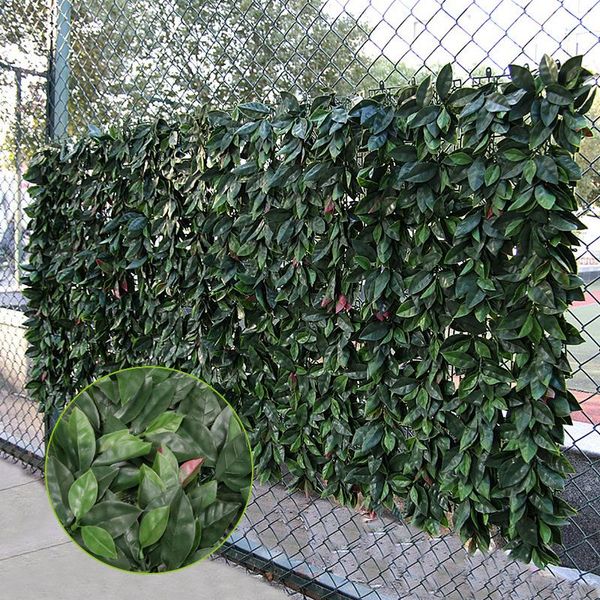 

simulation plant fence garden privacy screen panels fake rain-proof grass wall background for outdoor decoration 45x45cm decorative flowers