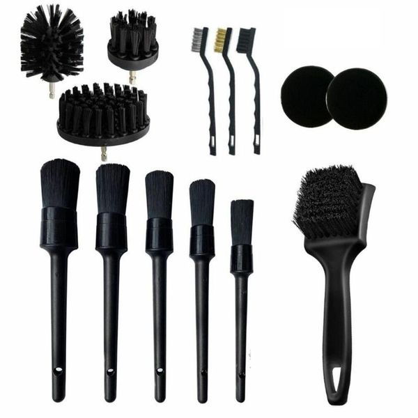 

car sponge cleaning brush nylon electric drill black bristle detail wheel