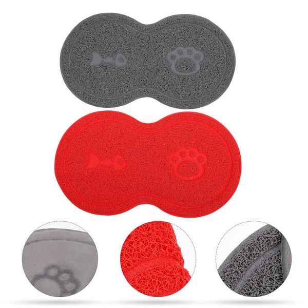 

cat beds & furniture 2 pcs litter mat non-slip dirt catcher pad messes paws cleaning