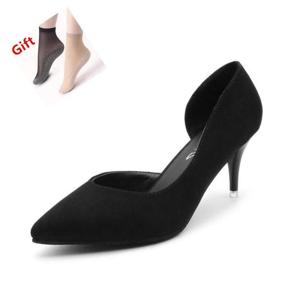 

style high heels summer sets feet wild retro banquet women explosion models casual profession party wedding shoes dress, Black