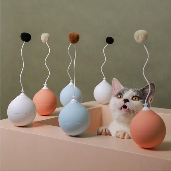 

cat toys electric funny stick tumbler interactive toy 360-degree rotation environmental fabric protection one-click boot supplies