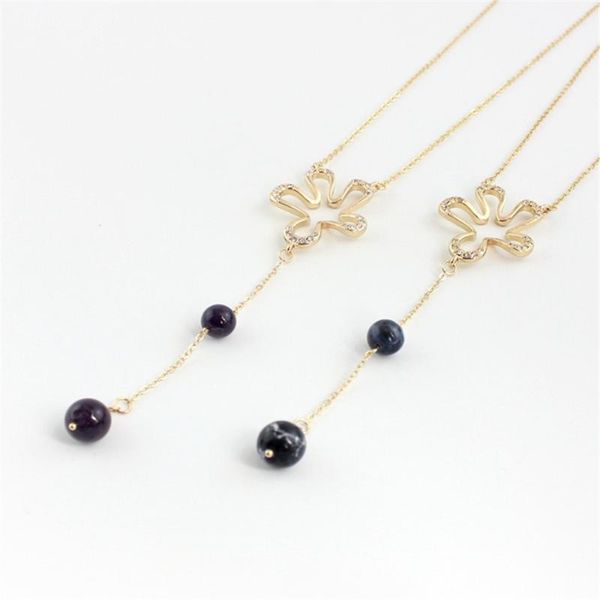 

pendant necklaces the fashion flower necklace sodalite, purple crystal, Silver