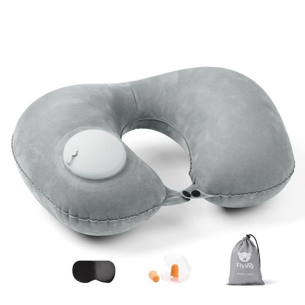 

pillow soft velvet inflatable for office, airplane, home, washable, carry-on, comfortable and convenient