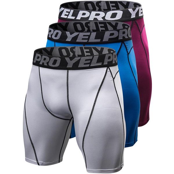 

running shorts yuerlian us local 3pcs mens compression workout spandex gym training exercise quick dry, Black;blue