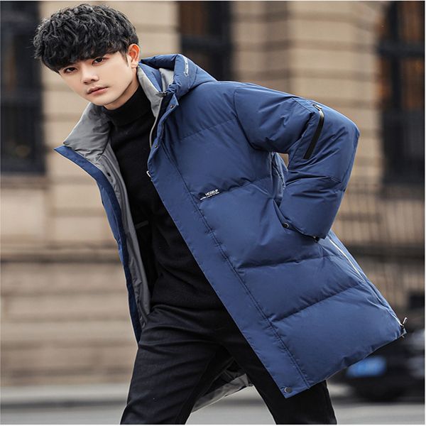 

men's down jacket letters print casual hiphop bomberfashion coat, Black