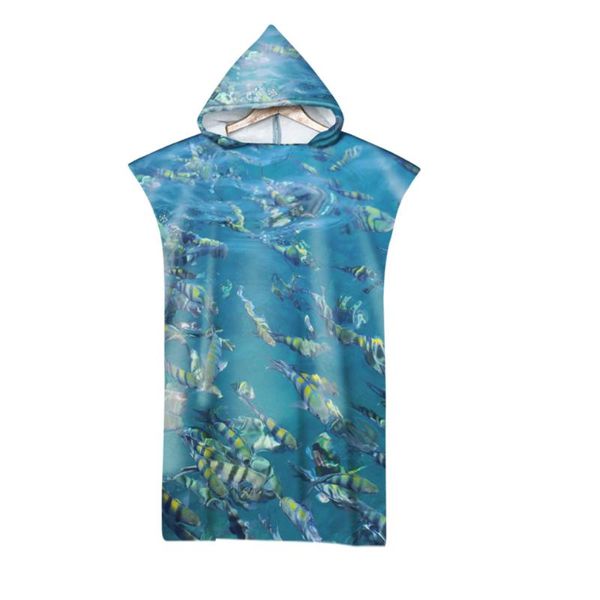 

towel ocean animals digital printed beach hooded bath microfiber