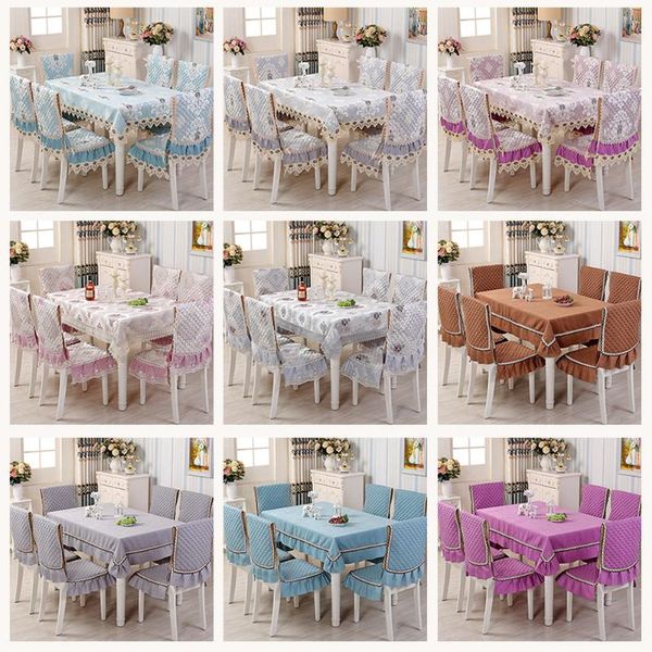 

europe lace floral embroidery tablecloth for wedding table cloth tea tablecloths 1pcs 6pcs chair cover bundle sale t6
