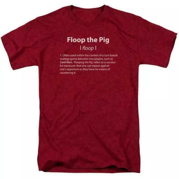 

adventure time floop the pig t shirt mens licensed cartoon merchandise toon red, White;black