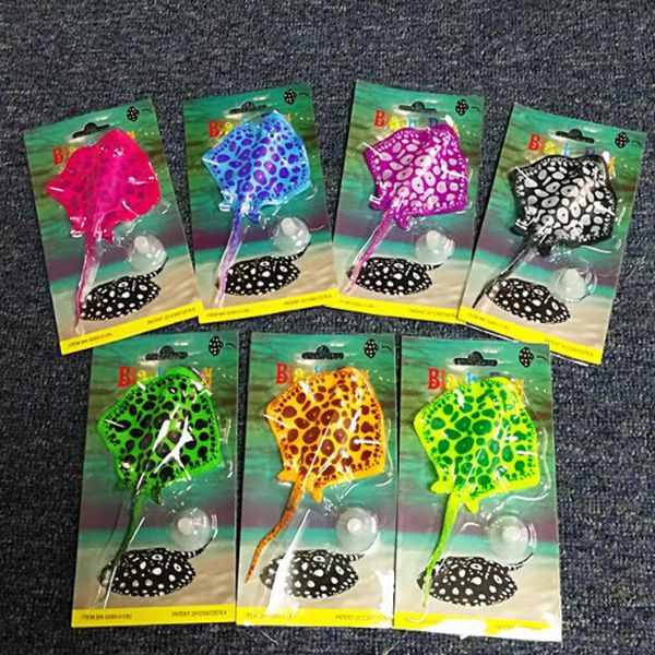 

glowing artificial fake devil fish fluorescent aquarium decoration underwater live plant luminous ornament aquatic landscape decorations