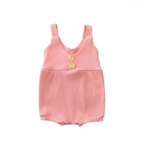 

rompers toddler baby girl boy sleeveless ribbed solid romper overalls suspender jumpsuit color infant, Blue