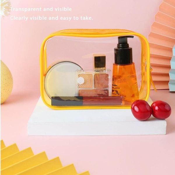 

cosmetic bags & cases transparent travel bag makeup case pouch zip wash toiletry organizer