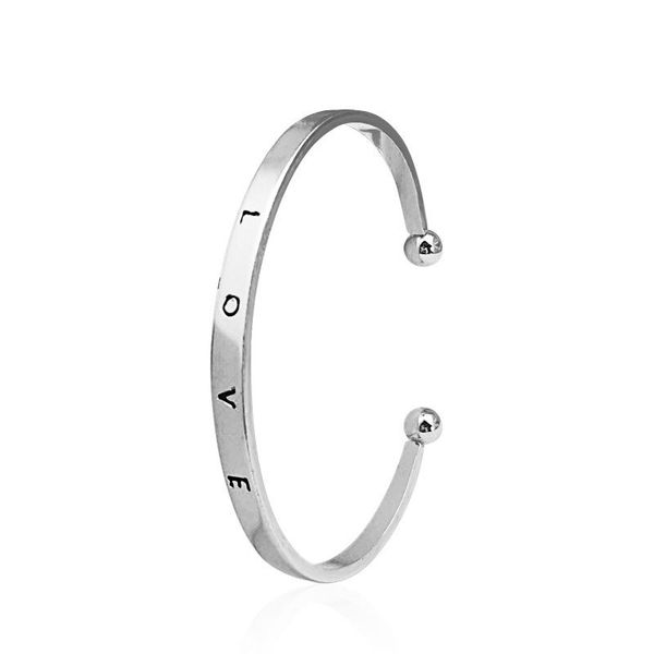 

bangle cute women engraved love stainless steel bangles designer jewelry, Black